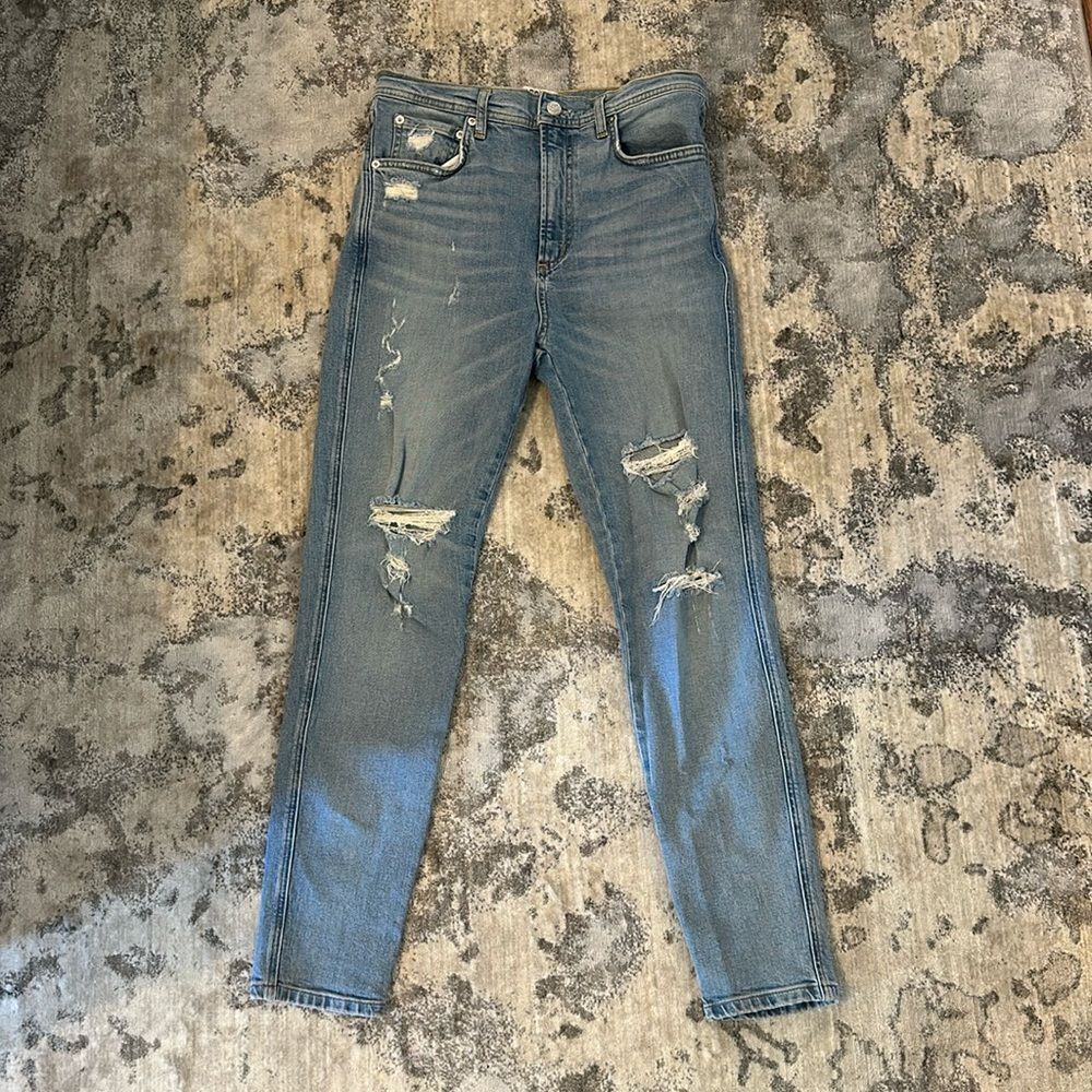 AGOLDE Distressed Light Wash Jean